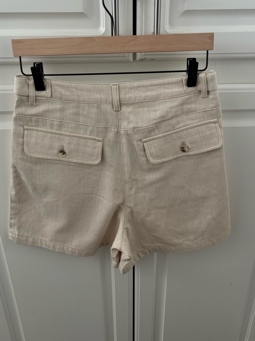 Crescent Beige High-Rise Bermuda Shorts - Picture 3 of 8